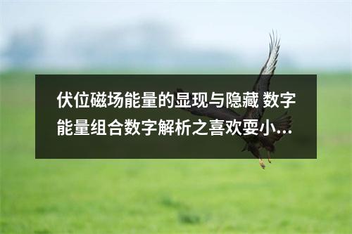伏位磁场能量的显现与隐藏 数字能量组合数字解析之喜欢耍小聪明做事情偏激的手机号有哪些呢