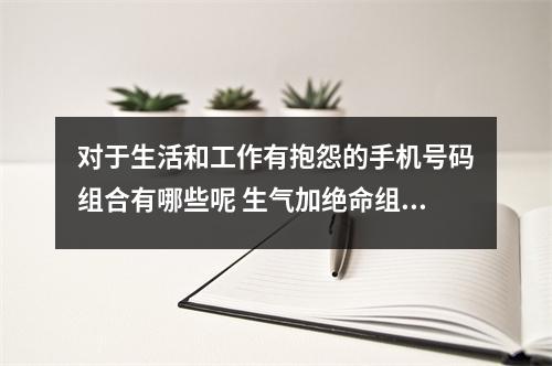 对于生活和工作有抱怨的手机号码组合有哪些呢 生气加绝命组合的能量分析