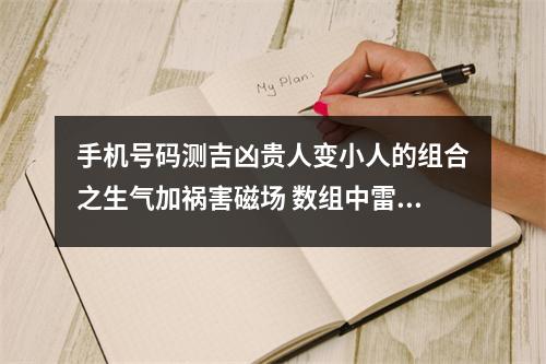 手机号码测吉凶贵人变小人的组合之生气加祸害磁场 数组中雷厉风行的组合